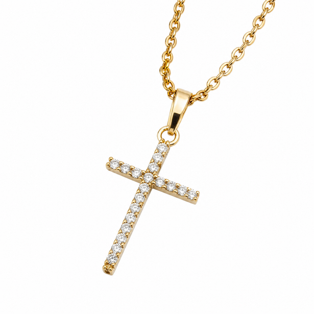 The Radiant Cross Necklace (Gold & Silver)