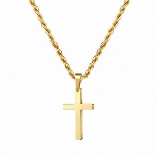 Roped In Faith Necklace (Silver & Gold)