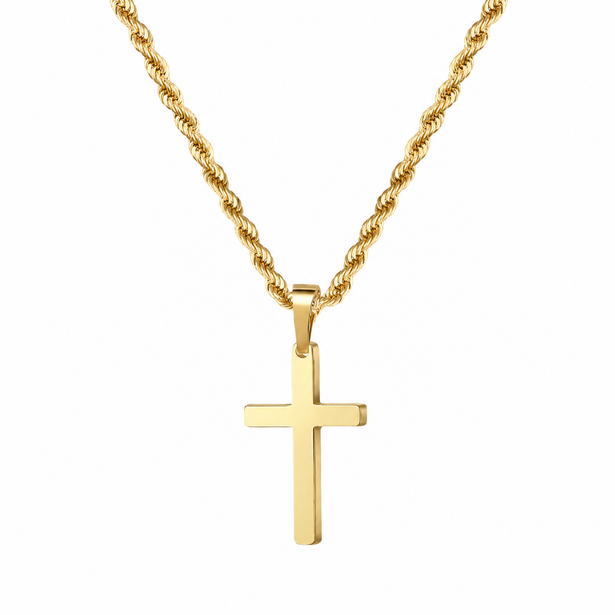 Roped In Faith Necklace (Silver & Gold)