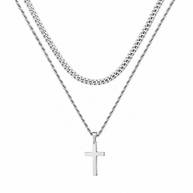The Saint Necklace (Silver & Gold)
