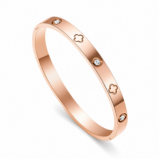 The Luxe Clover Bangle (Silver, Gold & Rose Gold)