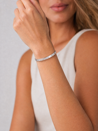 The Luxe Clover Bangle (Silver, Gold & Rose Gold)