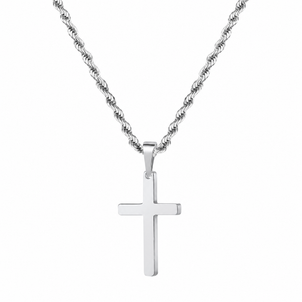 Roped In Faith Necklace (Silver & Gold)