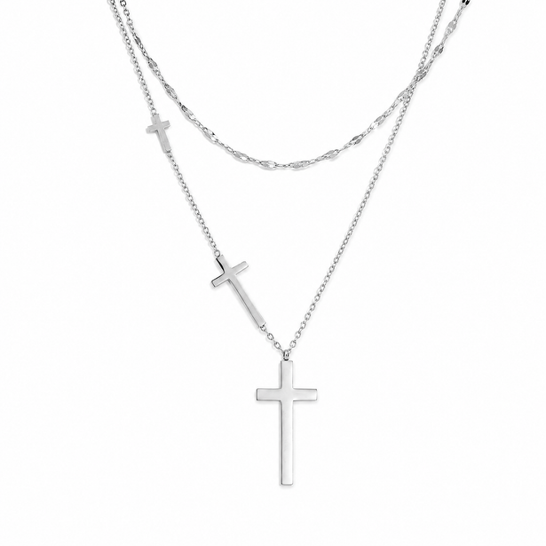 The Trinity Necklace (Gold & Silver)