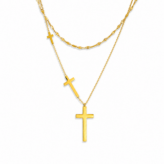 The Trinity Necklace (Gold & Silver)