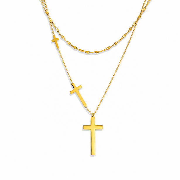 The Trinity Necklace (Gold & Silver)